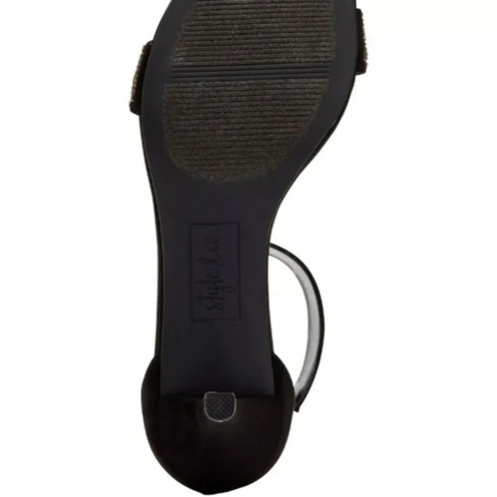 Style & Co Phillys Two-piece Evening Sandals Black -7 - Picture 5 of 9